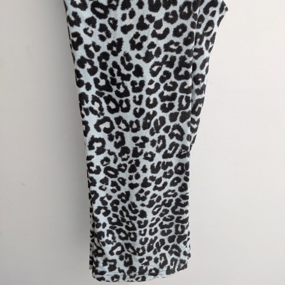 Blue leopard print fuzzy PJ pants - Picture 2 of 6
